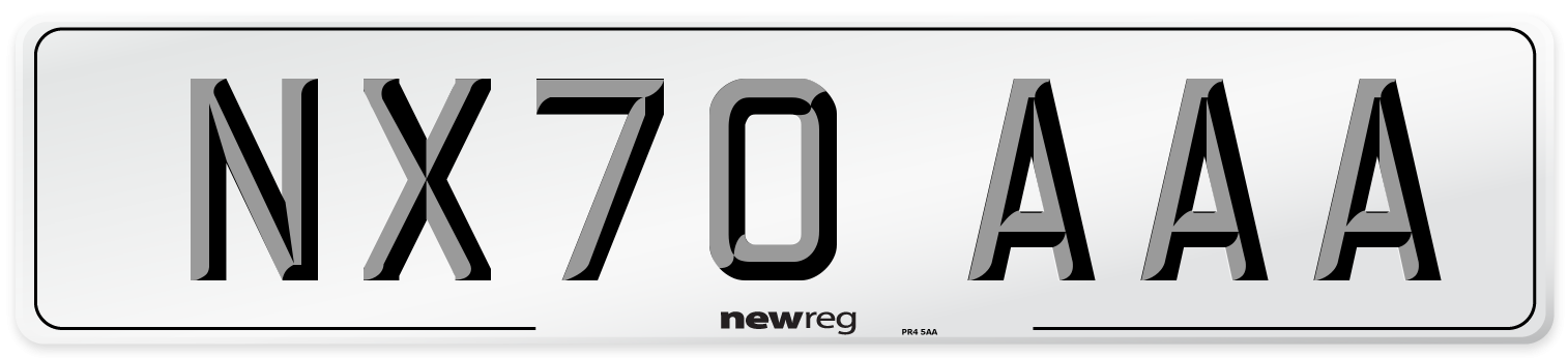 NX70 AAA Number Plate from New Reg